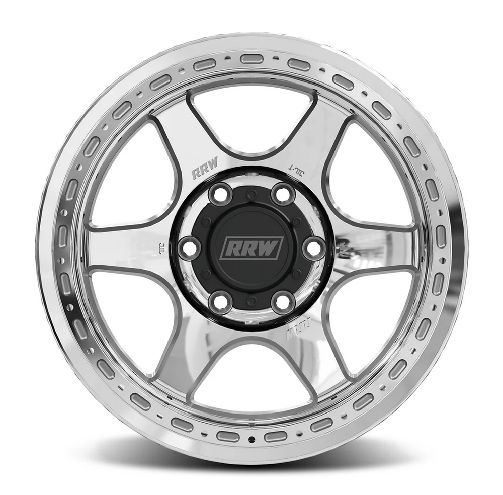 RR2-H FLOW FORMED 17x8.5 Hybrid Beadlock | BRUSHED ALUMINUM